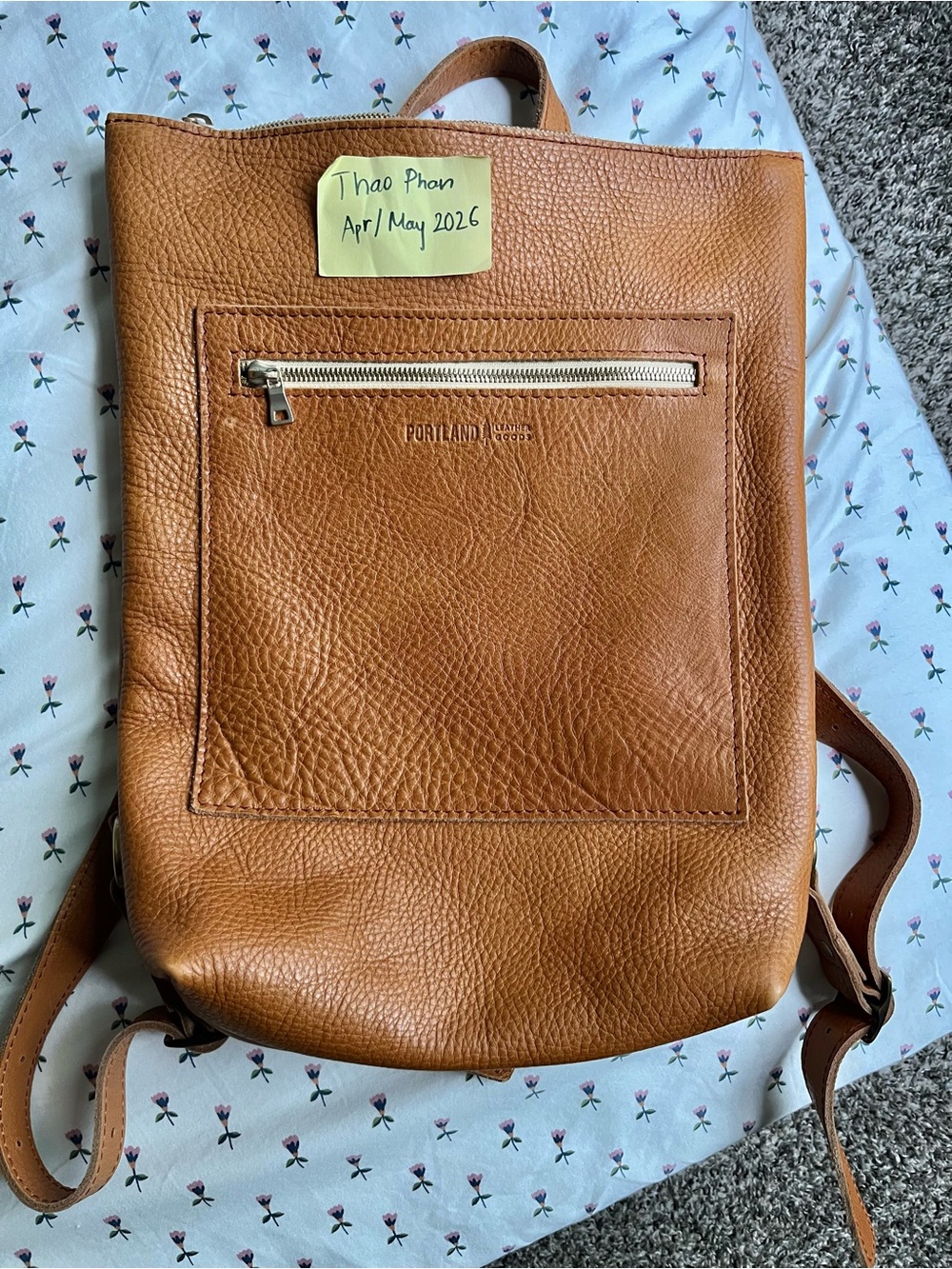 PLG laptop backpack in Dune color